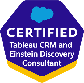 Salesforce Certified CRM Analytics & Einstein Discovery badge