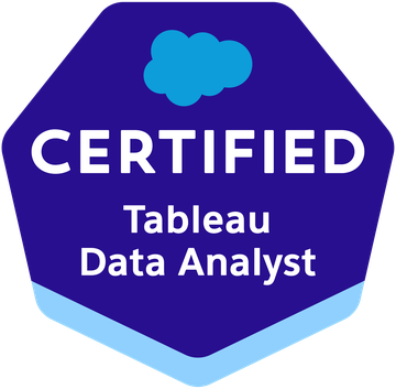 Salesforce Certified Tableau Data Analyst badge